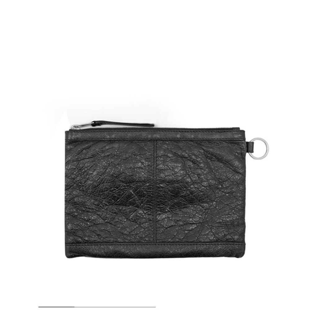 Motor City Classic Clip Leather Clutch Pouch Small Black - Picture 3 of 10